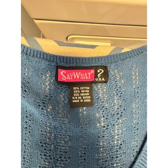 Blue Y2K Babydoll Sweater M - Picture 5 of 5